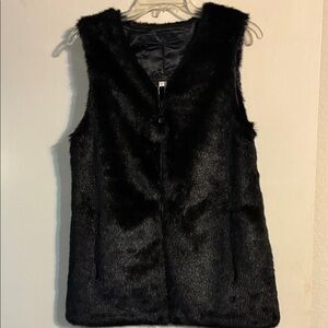 Tyler Boe Black Faux Fur Vest